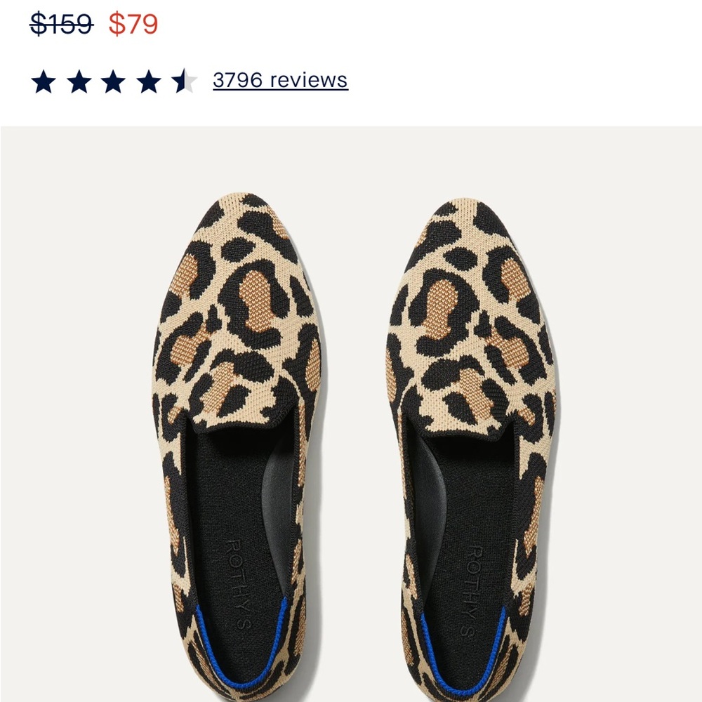 Rothy's Women's Tan and Black Leopard Loafers